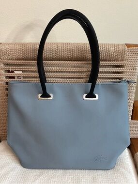 Lacoste Women’s Pale Blue shoulder bag with Black Handles